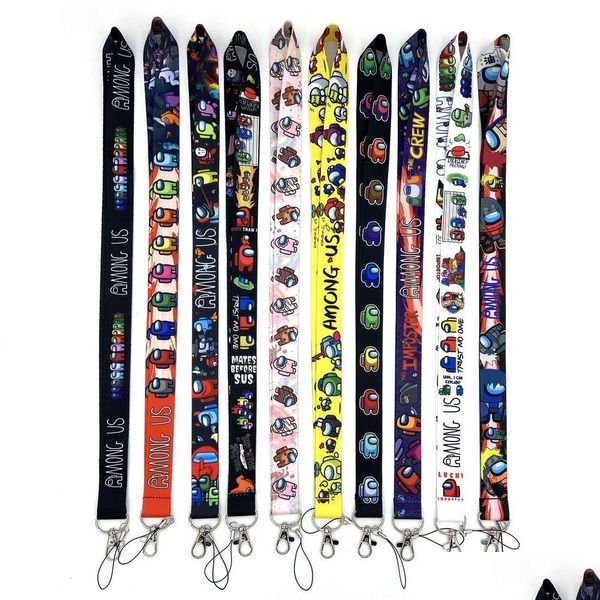 Ремни мобильного телефона Charms 20pcs Game Lanyard для идентификационной карты для ключей паспорта