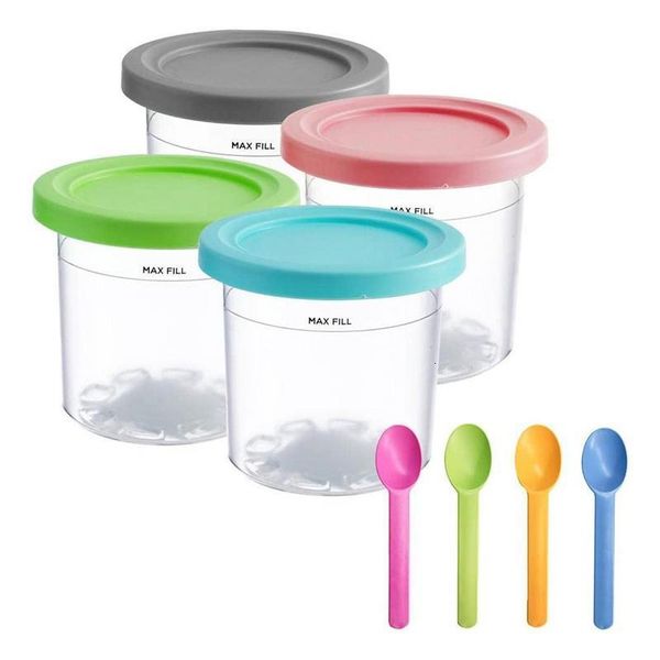 Behälter für Eiscreme-Werkzeuge, 4 Stück, kompatibel mit NC299AMZ, NC300s-Serie, für Ninja Creami Maker, wiederverwendbar, AFree 230726