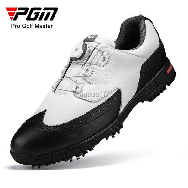 Altri prodotti da golf PGM scarpe da golf da uomo primo strato in pelle bovina scarpe impermeabili attività chiodo scarpe da ginnastica manopola lacci delle scarpe per inviare punte. HKD230727