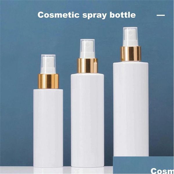 Garrafas de embalagem 100 ml/150 ml/200 ml garrafa recarregável de plástico por vazio engrossado branco liso shoder recipiente cosmético drop delivery off dhjve