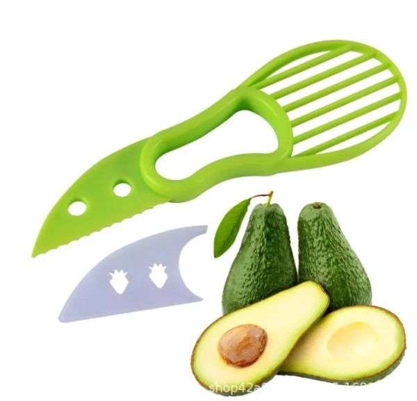 Utensili per verdure Affettatrice per avocado 3 in 1 Taglia frutta Coltello Corer Separatore di polpa Burro di karité Accessori per utensili da cucina Gadget Cooking LL