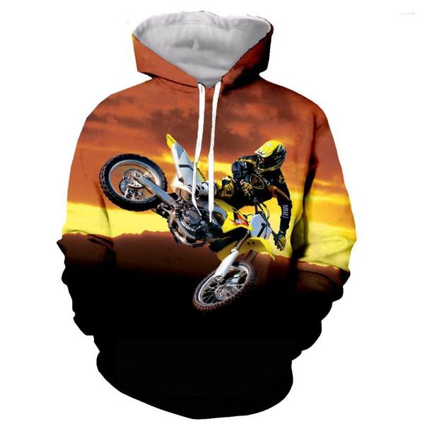 Moletons masculinos para motocicleta, motocross, engraçado, fashion, mangas compridas, impressão 3D, zíper, moletons, moletons, jaqueta, tops masculinos/femininos.