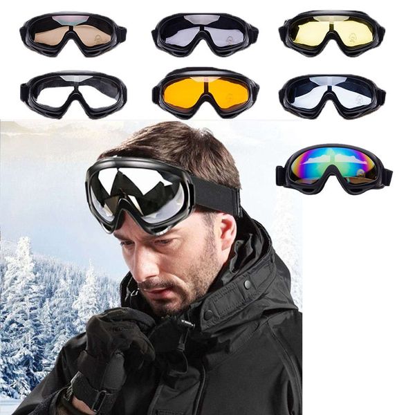 Kayak Goggles 1 PCS Rüzgar Poparan Gözlük Kış Dış Toz Geçirmez Sis Erkek Erkek Kadınlar Snowmobile Bisiklet Güneş Gözlüğü UV400 Kara Ayna 230726