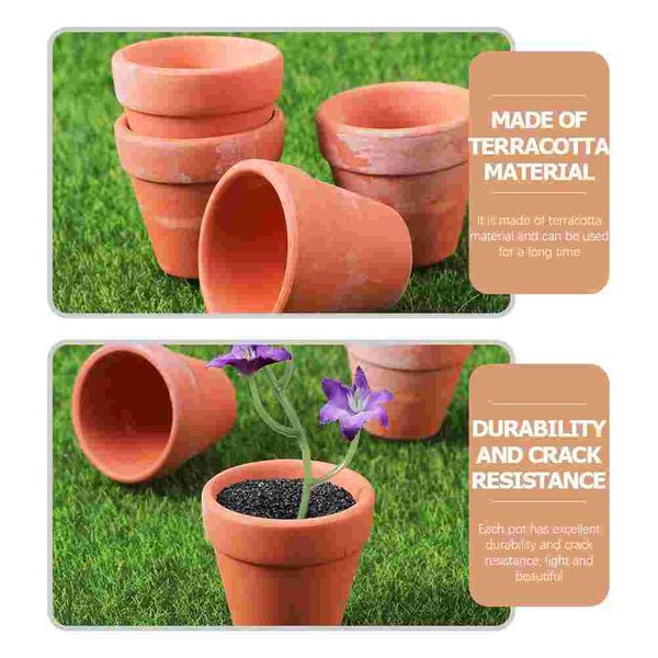 Kits vasos de flores argila plantador potmini plantadores cerâmica jardinagem berçário cotta terra vaso plantio recipientes terracota adorável