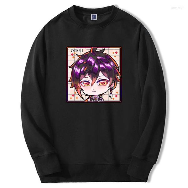 Herren Hoodies Genshin Impact Game Männer Frauen Mode Anime Xiao Hutao Grafik Sweatshirts Crewneck Fleece Sportswear Moletom