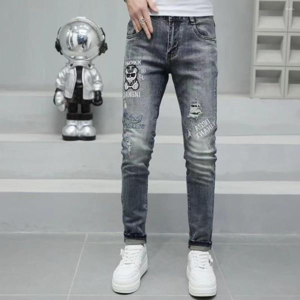 Jeans da uomo DC4637 Fashion 2023 Runway Luxury European Design Party Style Clothing