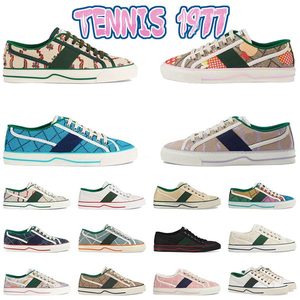 2023 Famosi designer di lusso Scarpe da tennis 1977 Scarpe casual da donna da uomo gree Lady Italia Verde e rosso Ace Bee Ricamo strisce Suola in gomma Scarpe da donna per il tempo libero