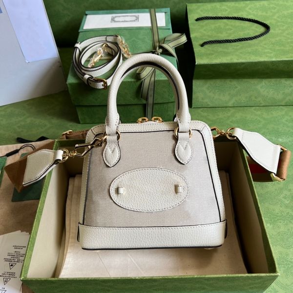 2023 Designer de luxo Bolsa de crossbody para mulheres espelho de qualidade mini maçaneta de maçaneta criada bolsa de couro genuíno