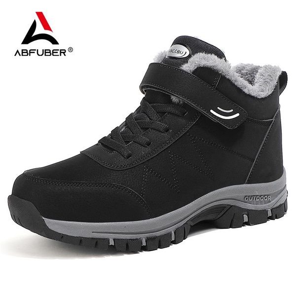 Stivali Stivali invernali super caldi stivali sneaker sneaker stivali in pelle uomini scarpe da esterno da donna impermeabili stivali da neve caviglia