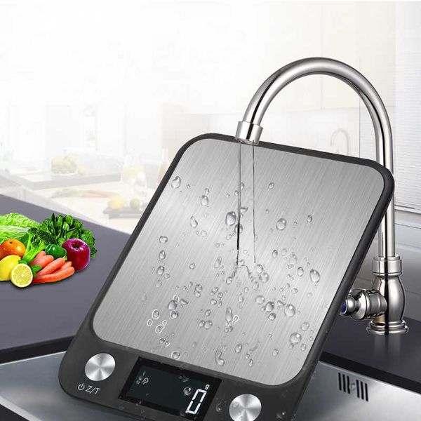 Bilance per uso domestico 5kg / 1g Display LCD sacle Bilancia da cucina per alimenti digitale multifunzione Bilancia per alimenti in acciaio inossidabile Bilancia per alimenti Strumenti di cottura Bilancia x0726