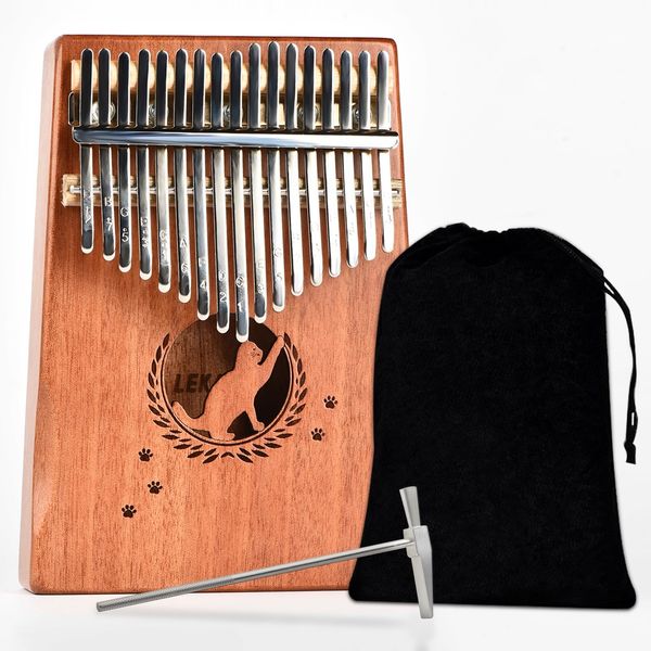 Neuheiten: Kalimba, 17 Tasten, Daumenklavier, hochwertiges Holz, Mahagoni-Tastatur, Fingerklavier mit Lernbuch, mit Kalimba-Tasche, Geschenke 230727