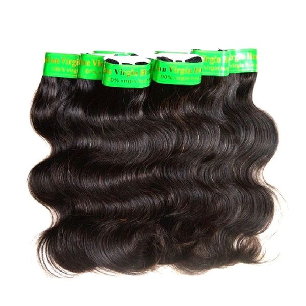 Atacado feixes de cabelo humano indiano onda corporal 1kg 20 pacotes lote extensões de cabelo indiano cru tece cor natural 8 polegadas ~ 26 polegadas
