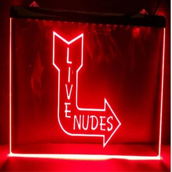 Live Nudes Sexy Lady Night Bar Beer pub club 3d segni LED Neon Sign negozio di arredamento per la casa artigianato287B