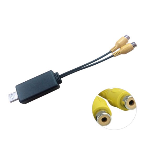 Interfaz USB A RCA HDMI, Adaptador de Salida de Monitor de Reposacabezas Para De Coche, Reproductor de Sistema Android, DVD 2 DIN