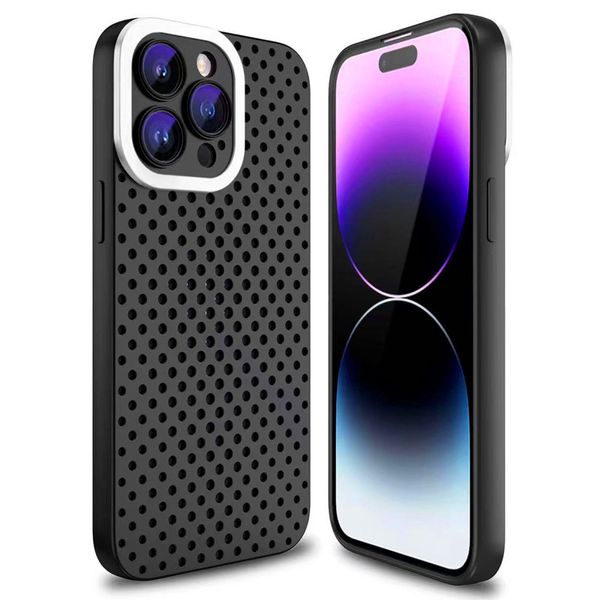 Custodie per telefoni a dissipazione del calore Cover posteriore di design cavo Protezione flessibile in TPU per iPhone 15 14 13 12 11 pro max X Xs XR 7 7P 8 8plus