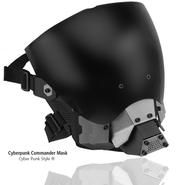 Óculos de esqui Cyberpunk Commander Mask Tactical Paintball Airsoft Outdoor Anti-nevoeiro Halloween Music Festival Sci fi Cosplay 230726