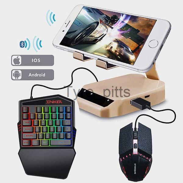 Gamecontroller Joysticks DATA FROG Bluetooth-kompatibler Tastatur-Maus-Konverter PC-Adapter Gaming PUBG Mobile Gamepad-Telefonhalter für Android/IOS x0727