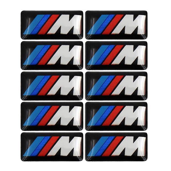 100pcs Tec Sport Wheel Badge 3D Emblem Sticker Decalcomanie Logo Per bmw Serie M M1 M3 M5 M6 X1 X3 X5 X6 E34 E36 E6 car styling sticker229E