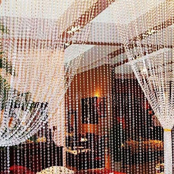 Tende 30 metri Corda Tenda con perline Tenda per interni Soggiorno Decorazione domestica Perline in resina plastica trasparente Tenda per porte e finestre