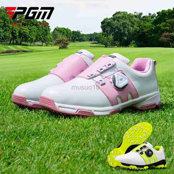 Andere Golfprodukte PGM Kinder-Golfschuhe für Jungen und Mädchen, weich, atmungsaktiv, wasserdicht, rutschfest, leicht, universelle Outdoor-Turnschuhe, Kinder-Turnschuhe HKD230727