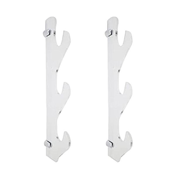 Ganci Rails 1 paio di decorazioni per la casa portatili per Katana Easy Install Display Stand con vite Universal Wall Mounted Acrylic Sword Rack207M