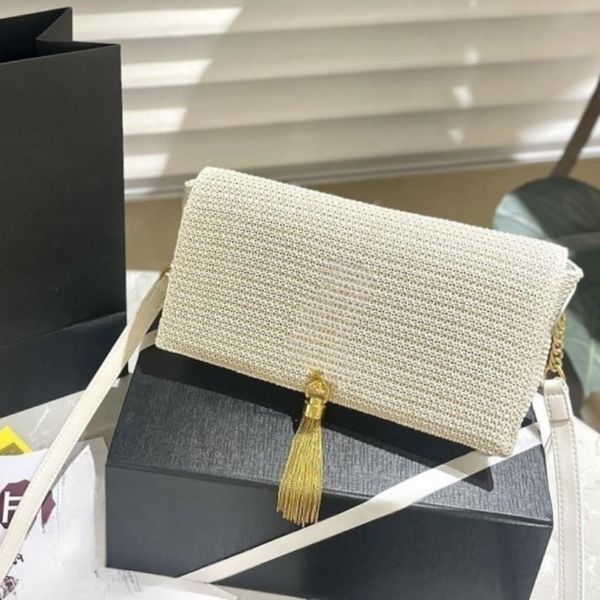 Tasarımcı Çanta Tote Çanta Lüks Çantalar Crossbody Crossbody LaFite Saman Çanta Omuz Çantası Çim Dokuma Plaj Seyahat Cüzdan Kadınlar Yaz Tatil Tassel Çanta Zarf Çantası