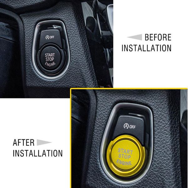 Estojo de anel de ignição start stop para motor de carro para bmw f20 f21 f30 f31 f10 botão decoração interruptor acessórios capas 319k