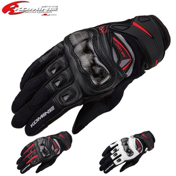 GK-224 Luva de malha de couro de proteção de carbono para motocicleta Downhill Bike off-road luvas de motocross para homens 247S