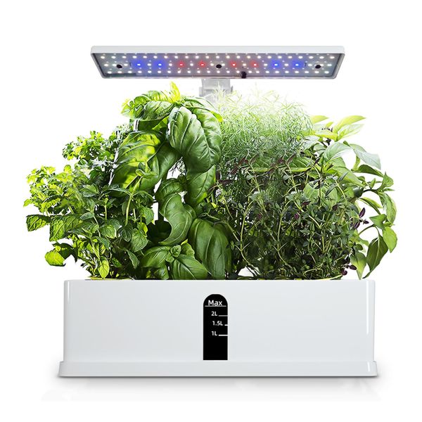 Kits Garten-Hydrokultur-Anbausystem Indoor-Kräutergarten-Kit Automatisches Timing LED-Wachstumslichter Intelligente Wasserpumpe für Blumentöpfe zu Hause