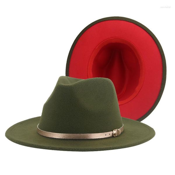 Cappelli di berretti per donne uomini Fedora Cappello patchwork Cintura casual della festa di nozze di lusso Felt Panama 2023 Chapeau Femme