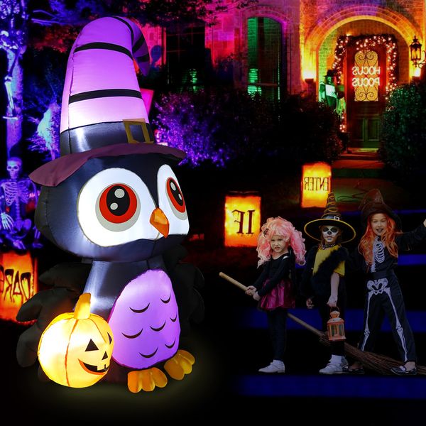 Altri articoli per feste per eventi OurWarm Gufo Gonfiabili Decorazioni di Halloween Zucca Raccapricciante Terrore Puntelli spaventosi Festa all'aperto Cortile Giardino Casa stregata Blow Up 230727