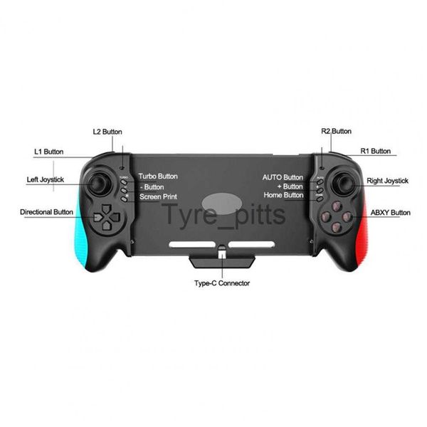 Gamecontroller Joysticks Spiel-Joystick Keine Verzögerung Ergonomisches Design Spielsteuerung Integrierter 6-Achsen-Gyro-Spiel-Joystick Spielgriff für Switch x0727