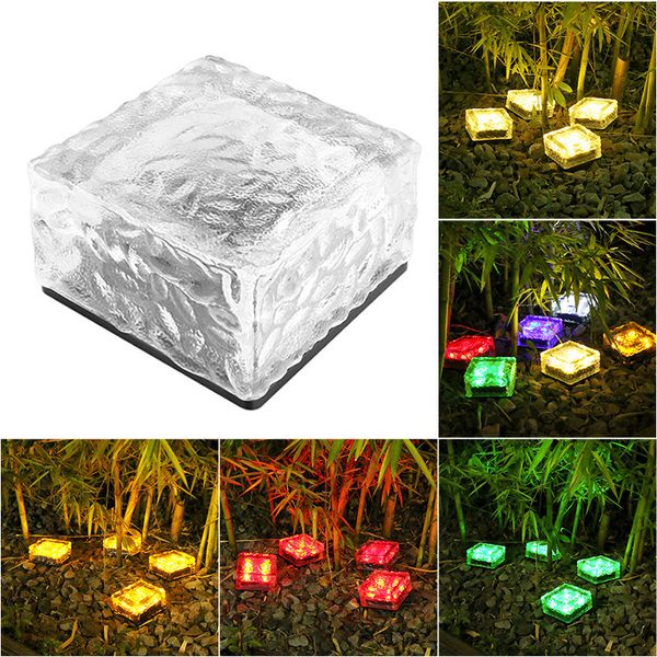 Decorações de jardim Lâmpada de cubo de gelo solar ao ar livre IP65 à prova d'água multicolor LED luz para jardim jardim decoração paisagem caminho 230727