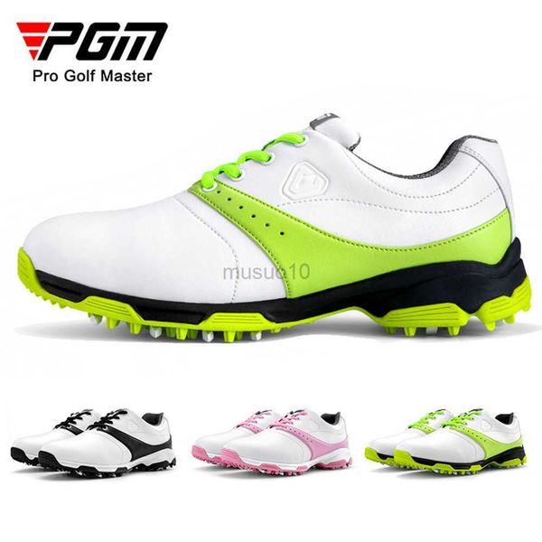 Outros produtos de golfe Novos sapatos de golfe PGM XZ191 Sapato feminino de microfibra à prova d'água respirável antiderrapante entressola super macio tênis esportivo tamanho 35-40 HKD230727