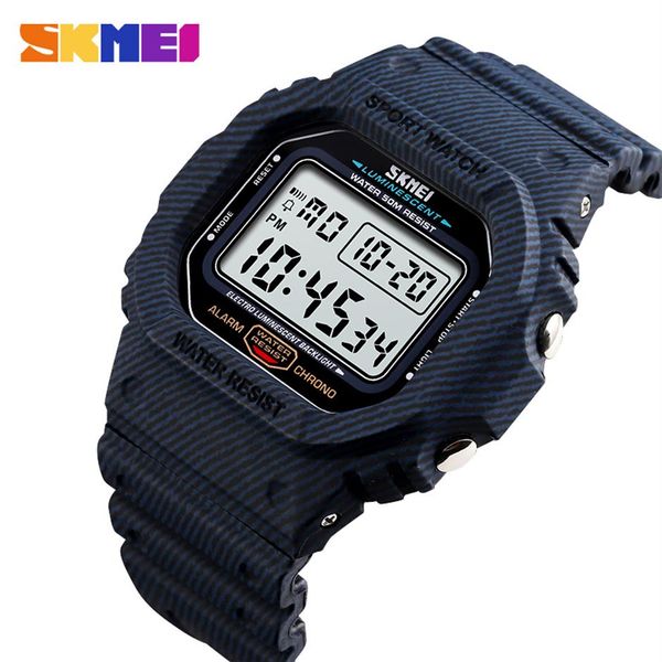 SKMEI Outdoor Sport Watch Relógio Digital Masculino 5Bar À Prova D' Água Despertador Cowboy Militar Moda Relógios relogio masculino 14713393