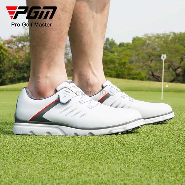 Outros produtos de golfe PGM Summer Microfiber Men's Golf Shoes Knob Lace Sports Shoes Super Waterproof Shoes Anti-slip Soft Sports Men XZ266 HKD230727