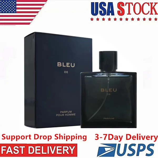 Men Fragrance 30ml Blue Perfume Eau De Parfum Toilette Long Lasting Smell 100ml Bleu De Paris Brand Man Homme Spray Cologne Fast Ship