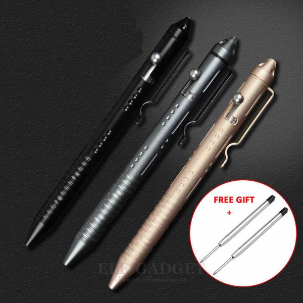 Ballpoint Pens Portable Tactical Pen Self Defense Стеклянный выключатель алюминиевый сплав EDC Инструмент для наружного лагеря. Аварийный комплект Ball Point Pen 230727