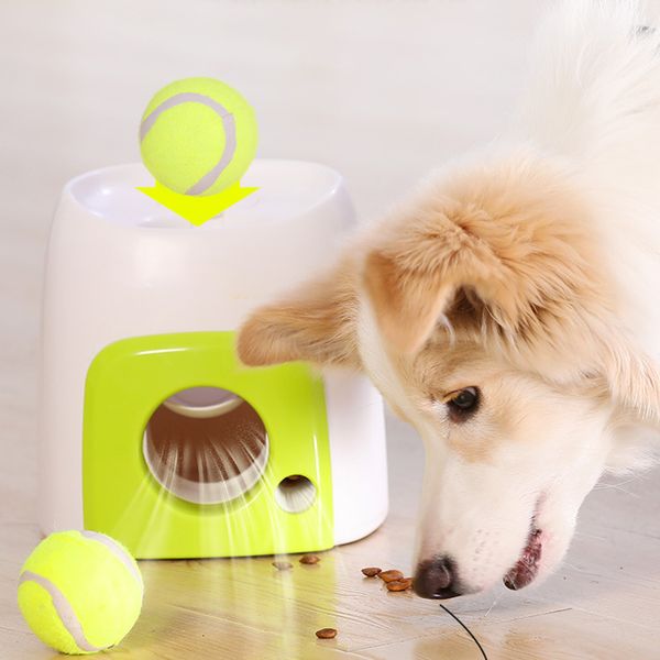 Giocattoli per cani da masticare Giocattoli per cani a perdita automatica Macchina per il cibo Tennis Giocattolo per cani Perros Chien Addestramento per cani Giocattolo interattivo Accessori per cani 230727