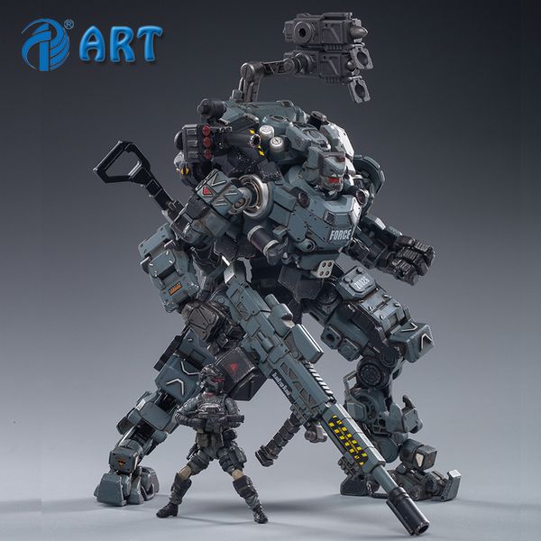 Aktionsspielzeugfiguren stärken JOYTOY Stahlknochenrüstung Graue mechanische Sammlung Actionfigur Modell Fertigprodukt 1/25 230726
