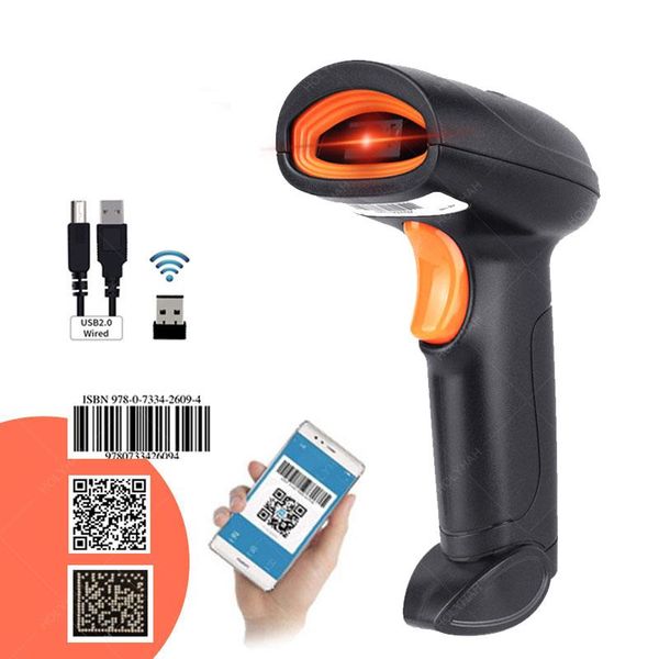 Scanner scanner wireless scanner wireless portatile cablato 1d 2d QR Codice PDF417 Reader per il negozio logistico di negozi al dettaglio magazzino