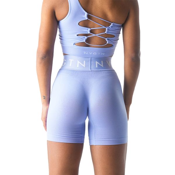 Yoga Outfit Nvgtn Sport Pantaloncini senza cuciture Spandex Donna Fitness Elastico Traspirante Sollevamento dell'anca Sport per il tempo libero Corsa 230726