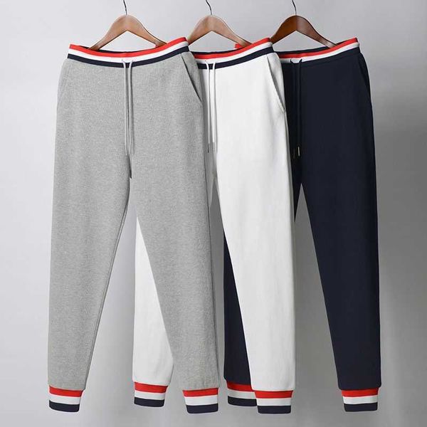 Rosso bianco e blu Waffle Bonzero Leggings alla moda per uomo Pantaloni sportivi casual da donna Primavera Autunno Nuovi stili