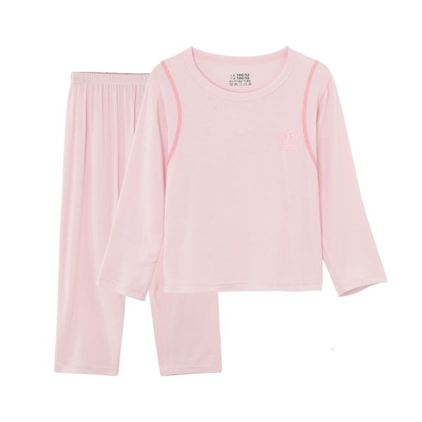 Roupas combinando para família Moda Modal Pijama Crianças Pijama Bebê Menina 2 4 6 7 8 9 10 11 12 13 14 15 16 Anos Rosa Outono Inverno Mãe Filha 230726