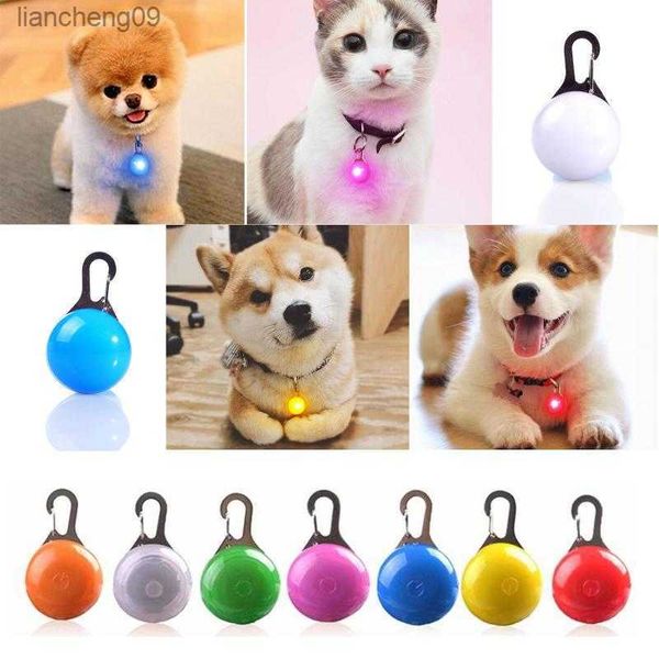 Sicurezza notturna LED Collare per cani e gatti luminosi Collare per cani con ciondolo incandescente Accessori per cavi per animali domestici Collare per animali domestici per passeggiate notturne L230620