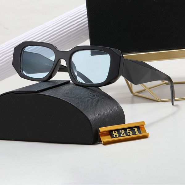 Лучшие роскошные солнцезащитные очки мужские дизайнерские солнцезащитные очки модный квадратный стиль премиум -класса для сенсорных глаз Goggles Beach Пляжные солнцезащитные очки для женщин