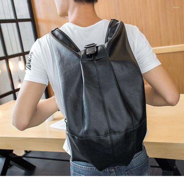 Rucksack 2023 Marke Leder Wasserdicht Männer Einfache Design Casual Männlichen Laptop Schule Tasche Daypacks Mochila