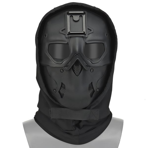 Capacetes táticos Wild Mask Hutning Full Face Outdoor Protective Airsoft Halloween Camuflagem Fan Lightweight Helmet 230726