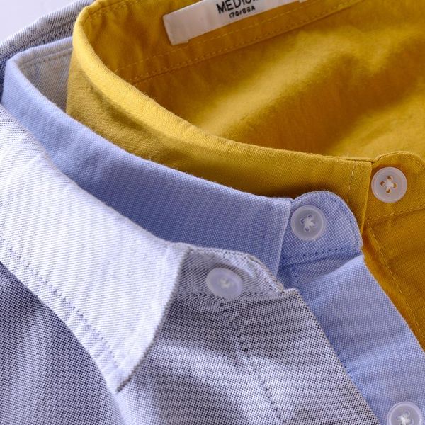 Jeans novo design suehaiwe marca camisa de manga longa masculina moda camisas amarelas para homens tendência casual camisa chemise