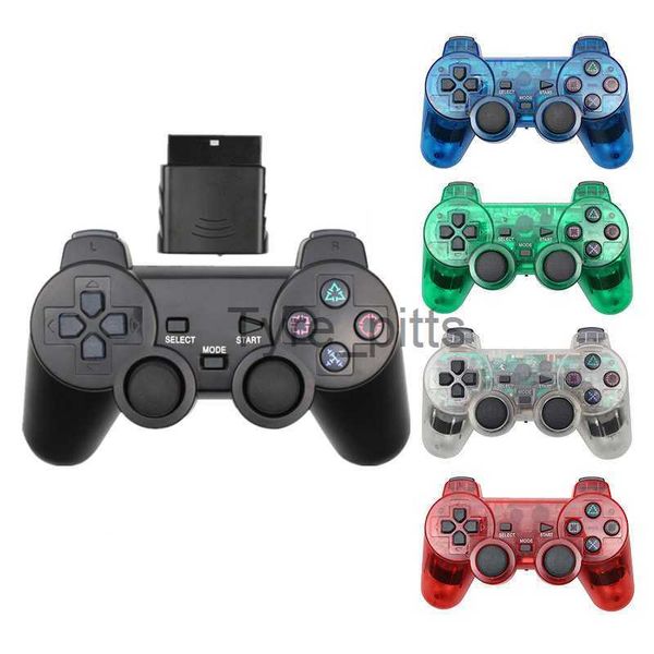 PS2 2.4G Kablosuz Oyun Denetleyicisi için Oyun Denetleyicileri Joysticks Çift Titreşim Tutucu 360 Derece Analog Joystick X0727